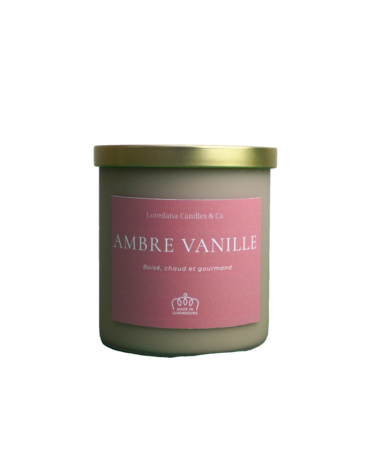 Translation missing: fr.Ambre Vanille — bougie parfumée en pot de verre, bougie artisanale Loredana Candles