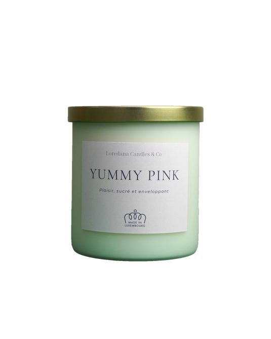 Translation missing: fr.Bougie Yummy Pink en pot de verre, Loredana Candles