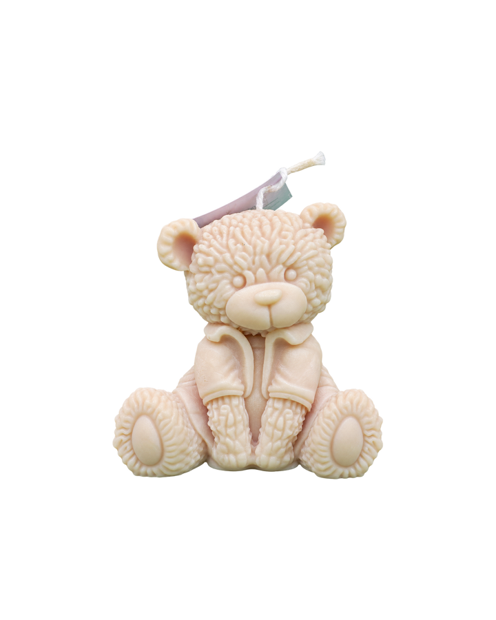 Translation missing: fr.Ours tricot — Ivoire, bougie sculptée artisanale Loredana Candles