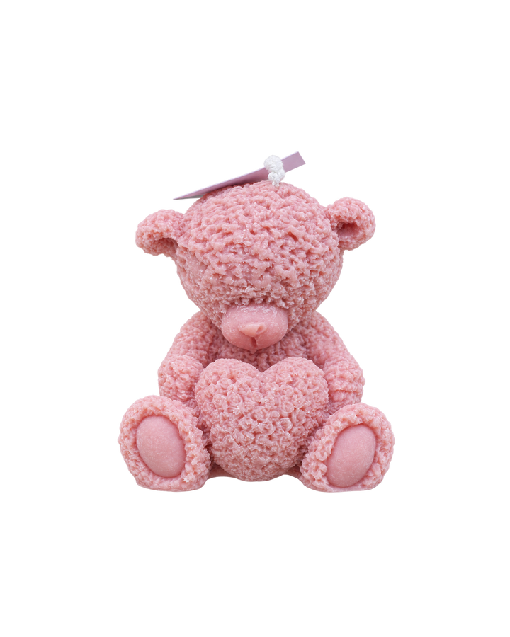 Translation missing: fr.Ours bouclé — Rose vif, bougie sculptée artisanale Loredana Candles