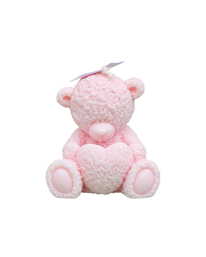 Translation missing: fr.Ours bouclé — Rose pâle, bougie sculptée artisanale Loredana Candles