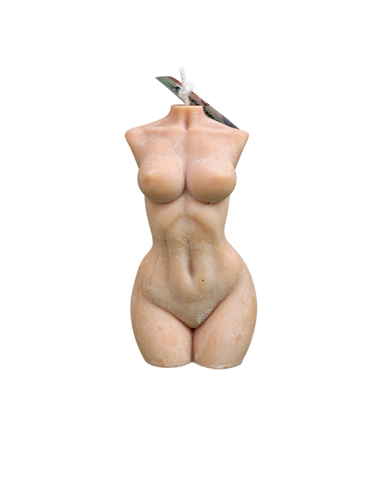 Translation missing: fr.Buste Vénus — buste féminin élancé sculpté, cire nude, bougie artisanale Loredana Candles
