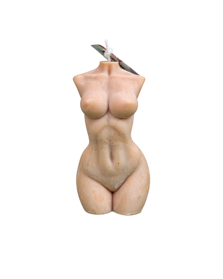 Translation missing: fr.Buste Vénus — buste féminin élancé sculpté, cire nude, bougie artisanale Loredana Candles