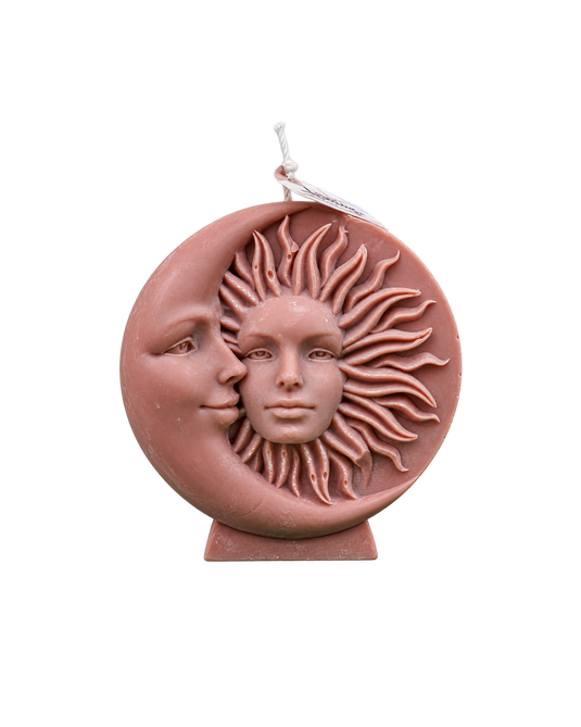 Translation missing: fr.Soleil et Lune — Terracotta, bougie sculptée artisanale Loredana Candles