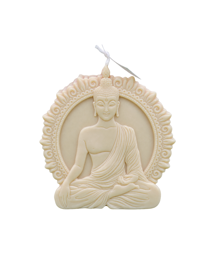 Translation missing: fr.Bouddha mandala — Ivoire, bougie sculptée artisanale Loredana Candles