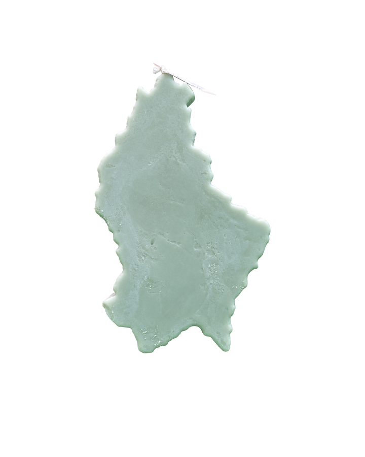 Translation missing: fr.Silhouette Luxembourg — Vert d'eau — silhouette du Luxembourg en cire vert d'eau, bougie artisanale Loredana Candles