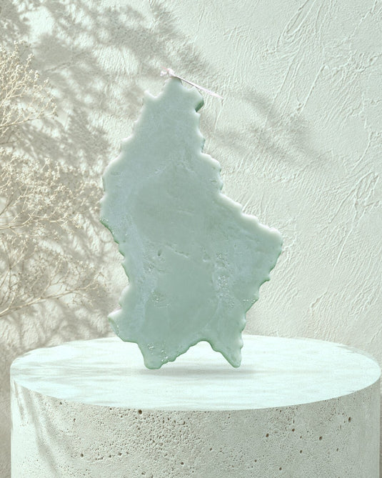 Translation missing: fr.Silhouette Luxembourg — Vert d'eau en situation — silhouette du Luxembourg en cire vert d'eau, Loredana Candles