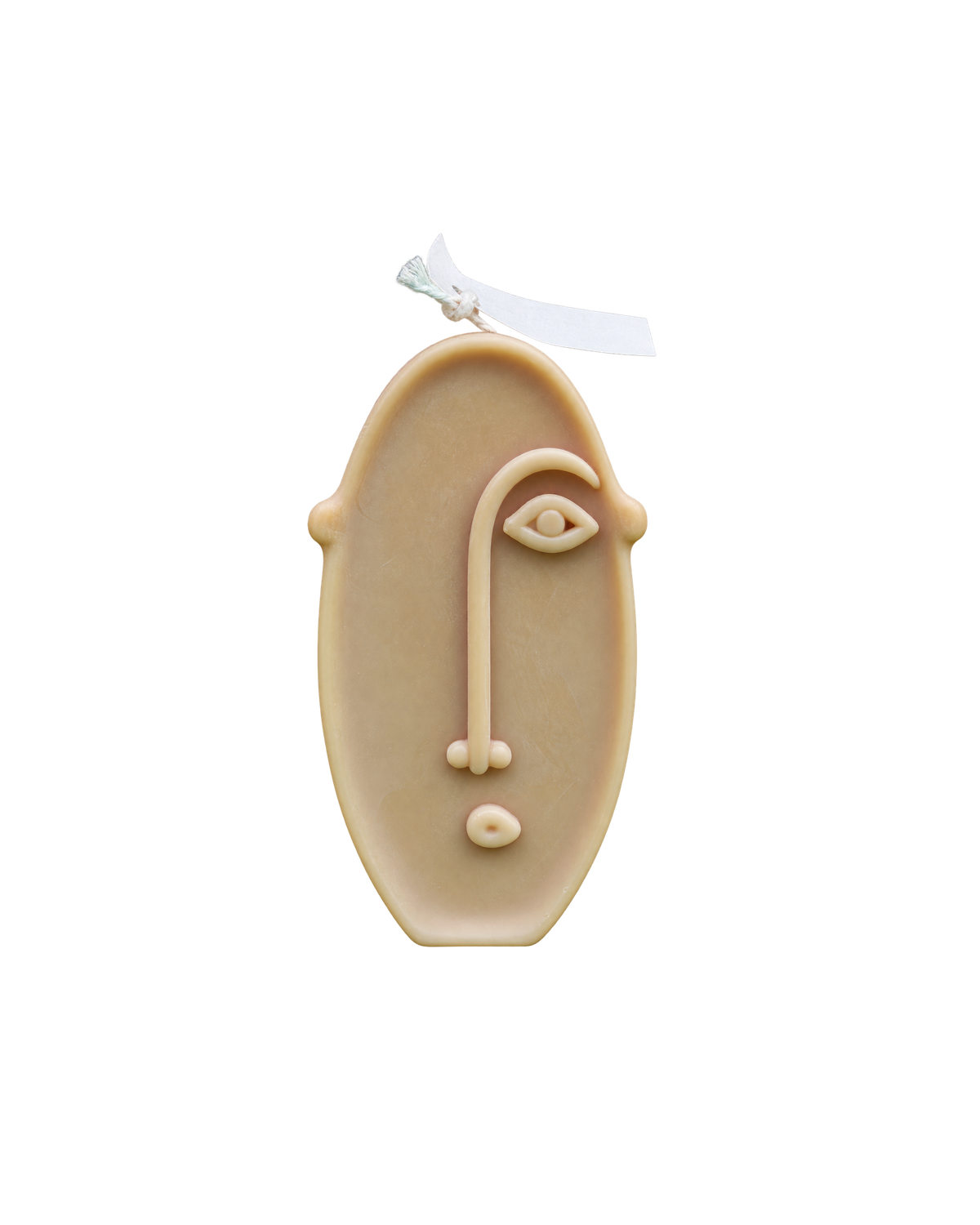 Translation missing: fr.Visage d'argile — Sable — visage abstrait ovale, cire sable, bougie artisanale Loredana Candles