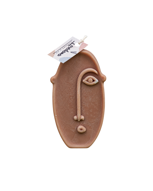 Translation missing: fr.Visage d'argile — Terracotta, bougie sculptée artisanale Loredana Candles