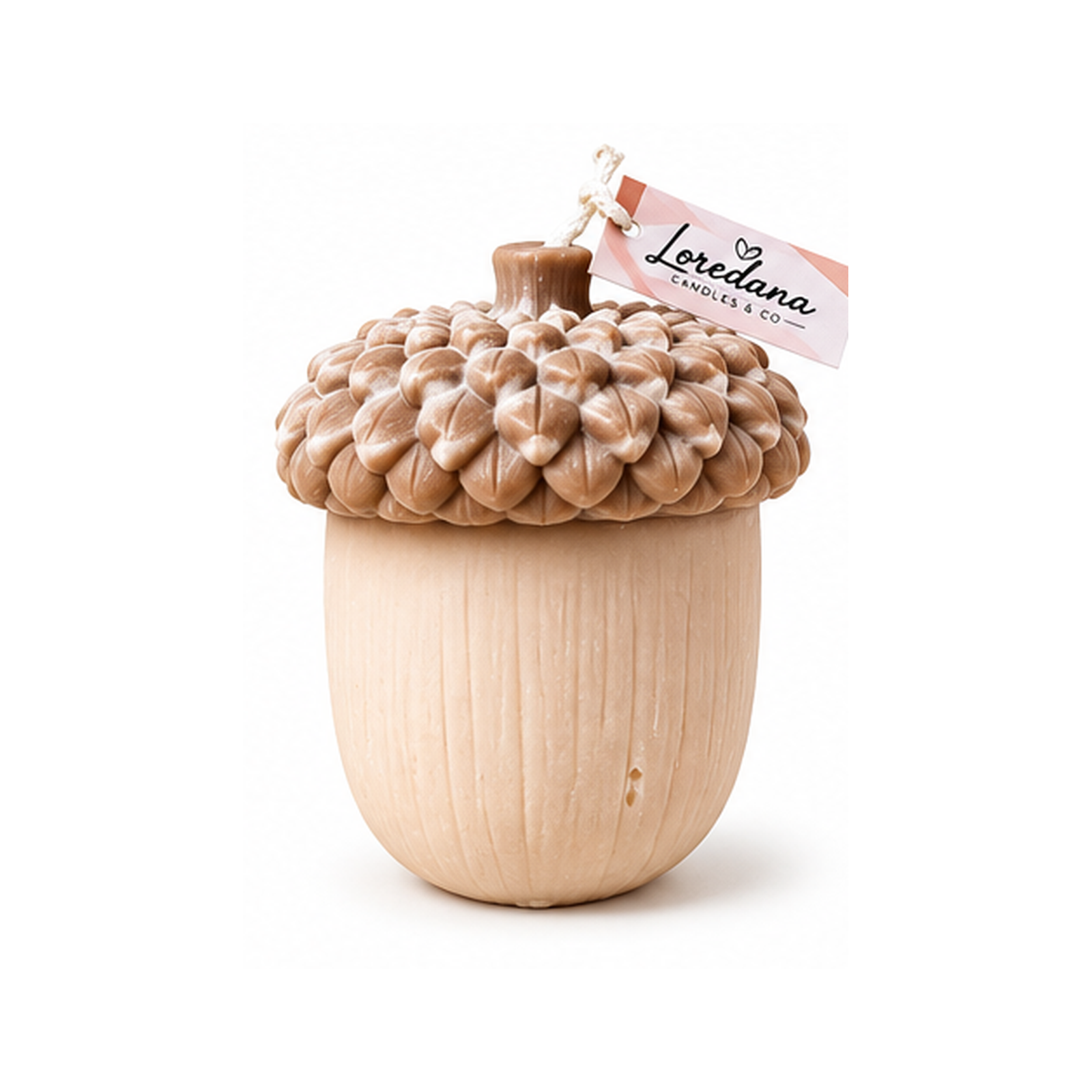 Translation missing: fr.Grande bougie sculpture gland à la cupule ciselée, collection Automne Loredana Candles